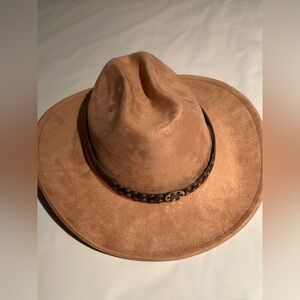 Tan Suede Cowboy Hat with Studded Band